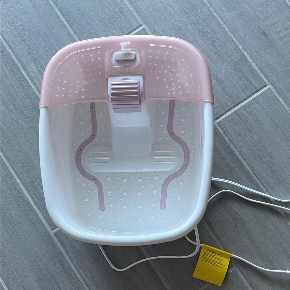 Homemedics Pink and White Bath Foot Spa